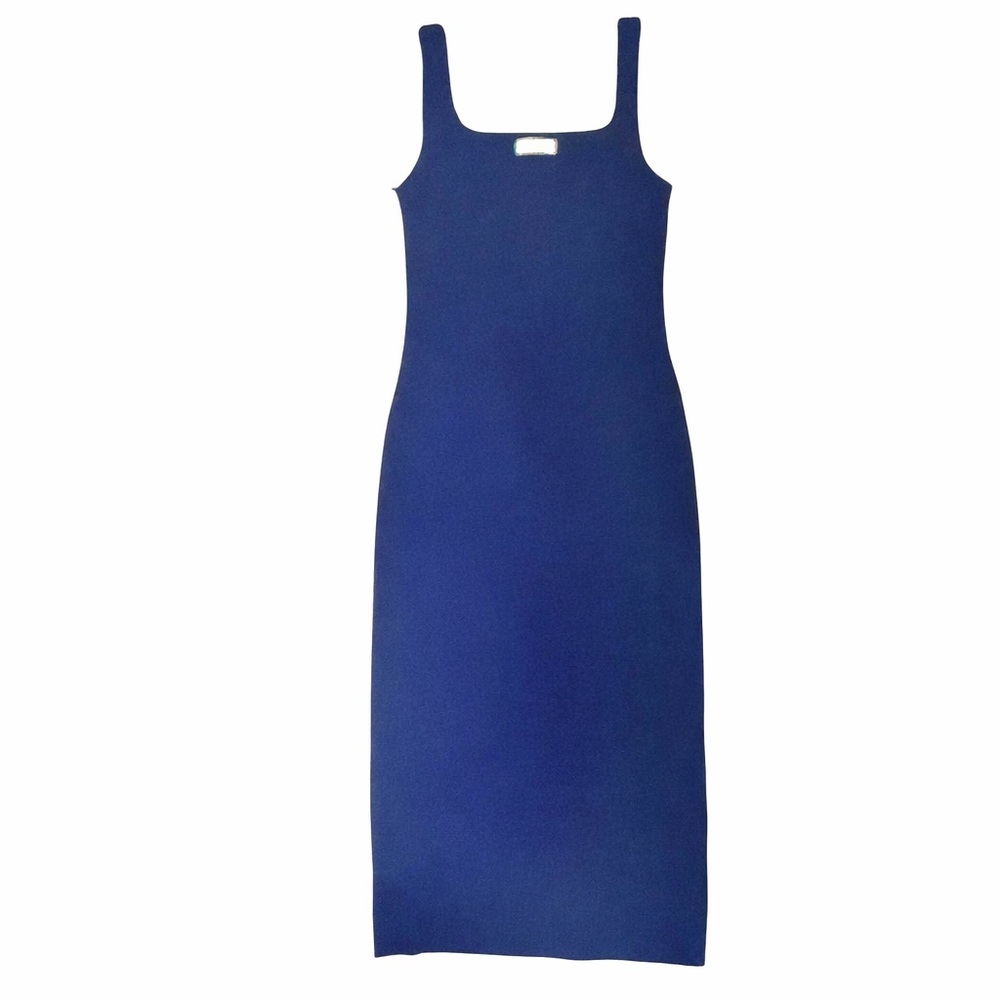 Babaton Aritzia indigo side slit Midi Dress